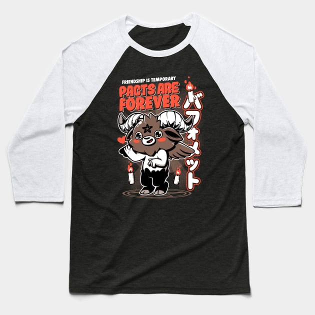 Pacts Are Forever - Black Baseball T-Shirt by Ilustrata